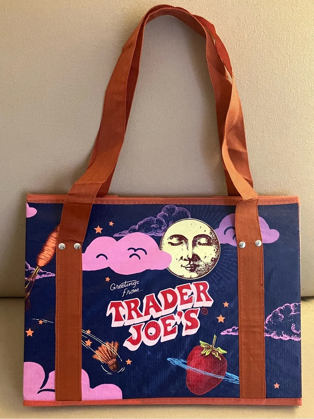 Trader Joe's Stand-Up Collapsable Grocery Tote - Picture 2 of 4